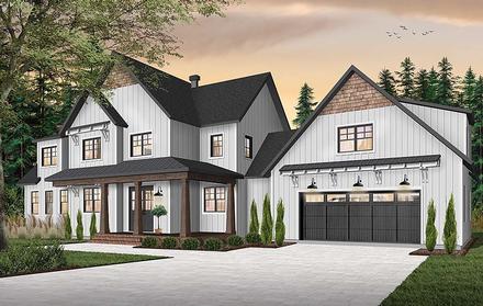 Country Farmhouse Traditional Elevation of Plan 76530