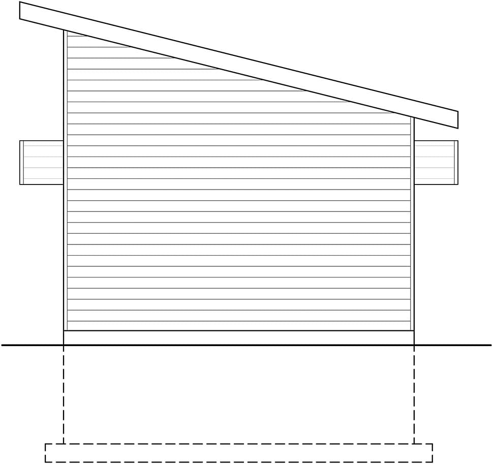 Contemporary Rear Elevation of Plan 76531