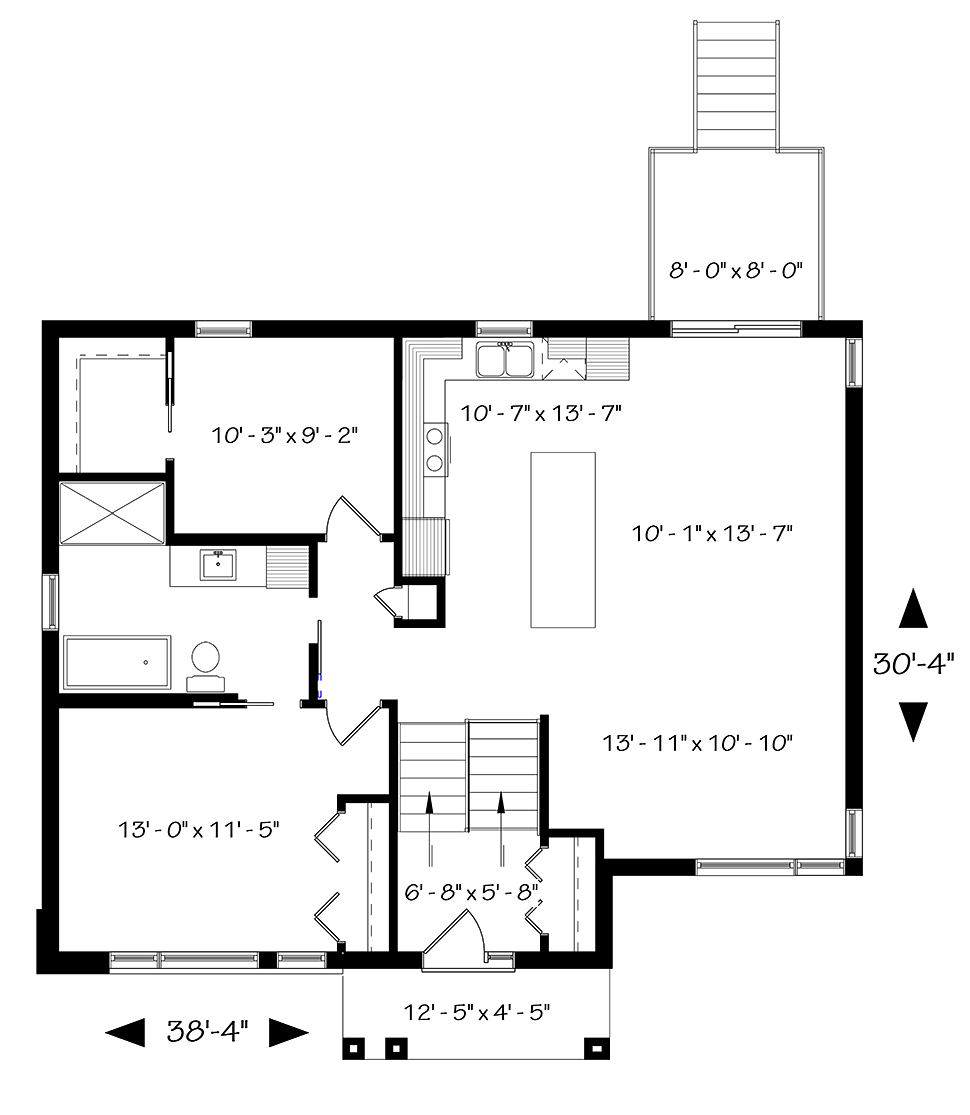 Contemporary Modern Level One of Plan 76535