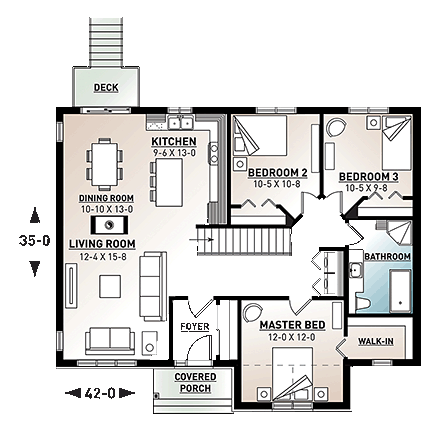 House Plan 76536 First Level Plan