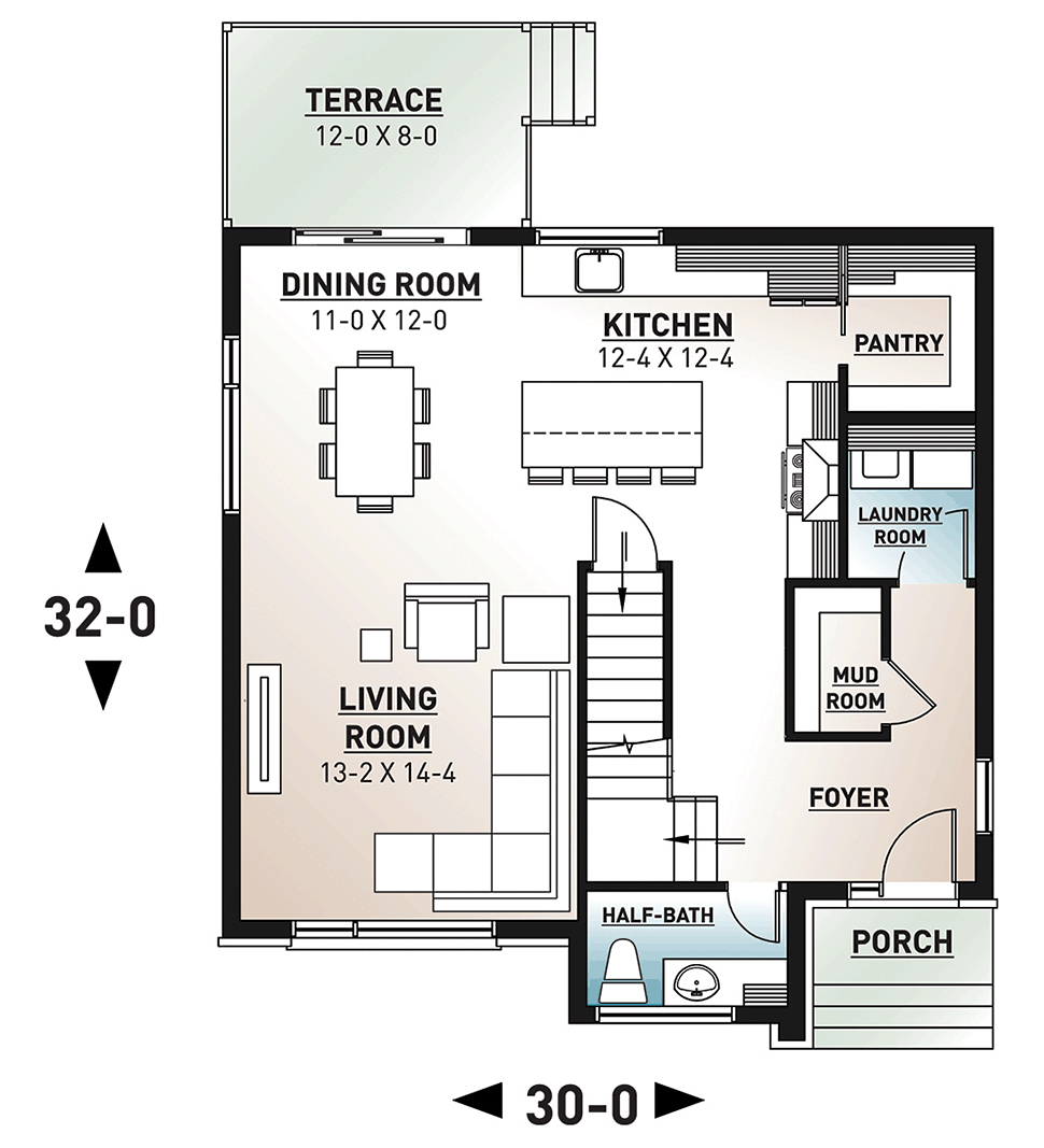 Contemporary Modern Level One of Plan 76537