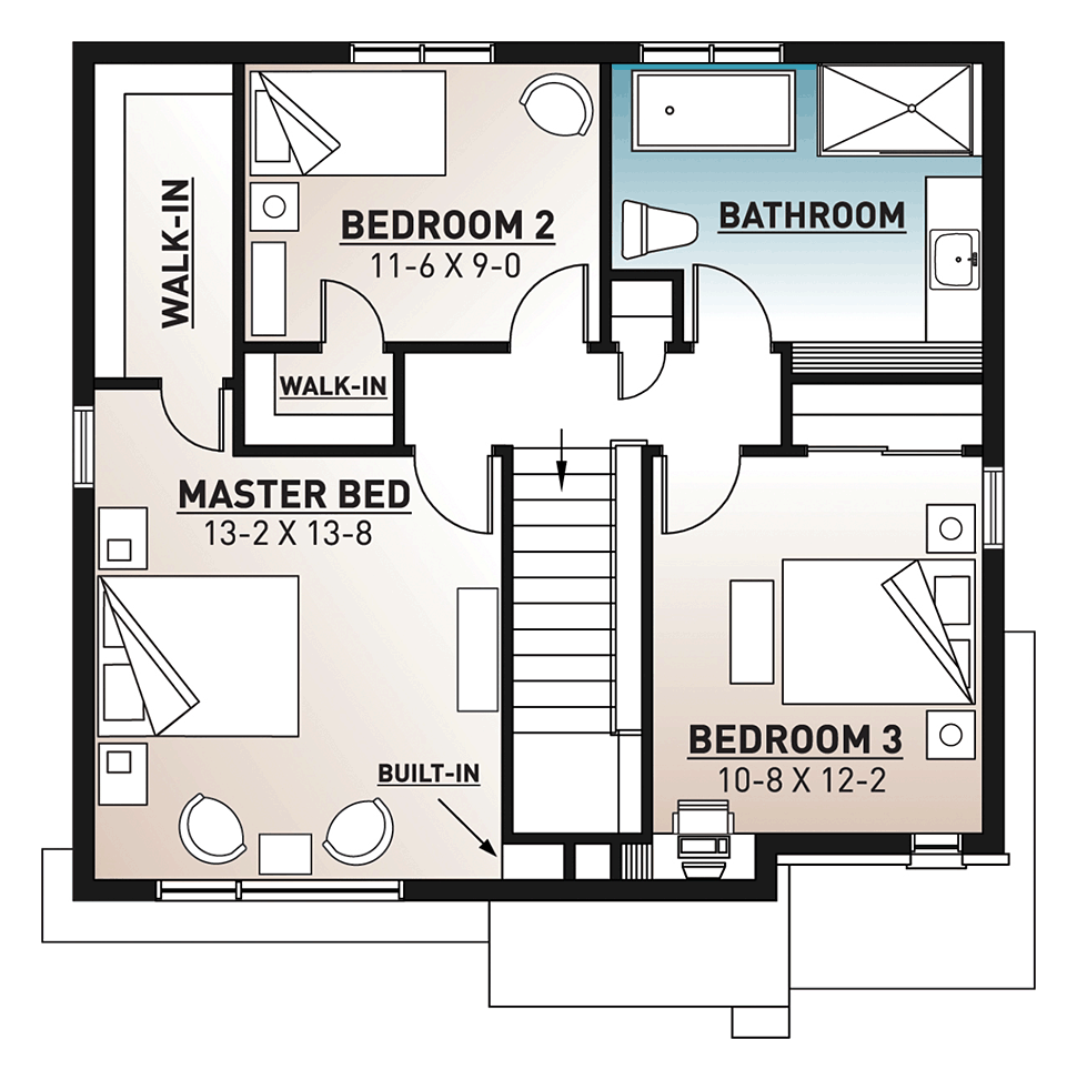 Contemporary Modern Level Two of Plan 76537