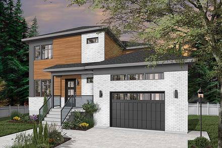 Contemporary Modern Elevation of Plan 76539