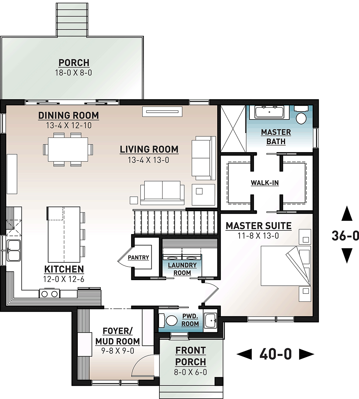 Contemporary Modern Level One of Plan 76543