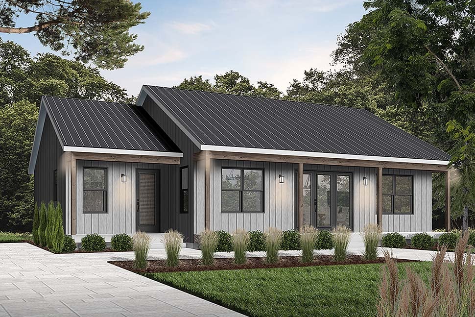Cottage Style House Plan 76545 With 1604 Sq Ft 2 Bed 2 Bath