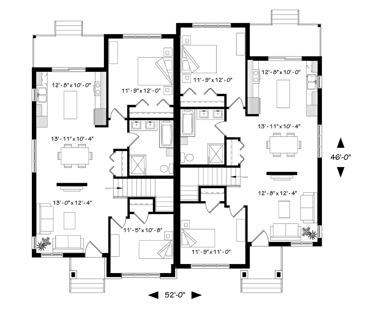 Contemporary Modern Level One of Plan 76548