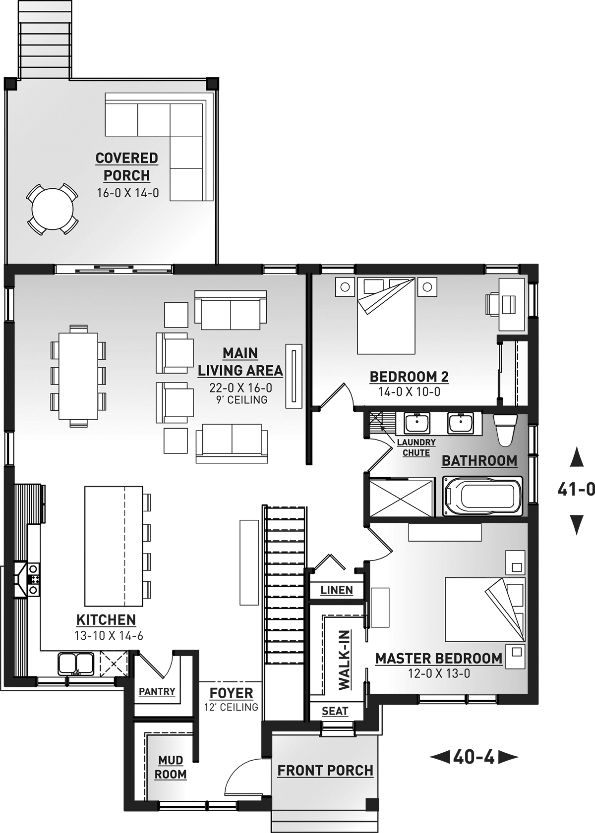 Contemporary Country Craftsman Modern Level One of Plan 76549
