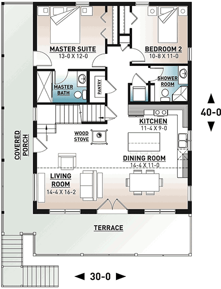 House Plan 76550 First Level Plan