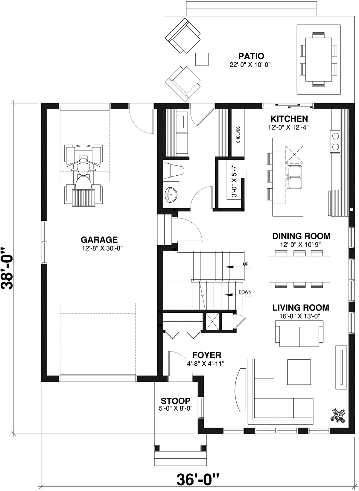 Cape Cod Country Farmhouse Traditional Level One of Plan 76563