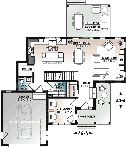 House Plan 76569 First Level Plan