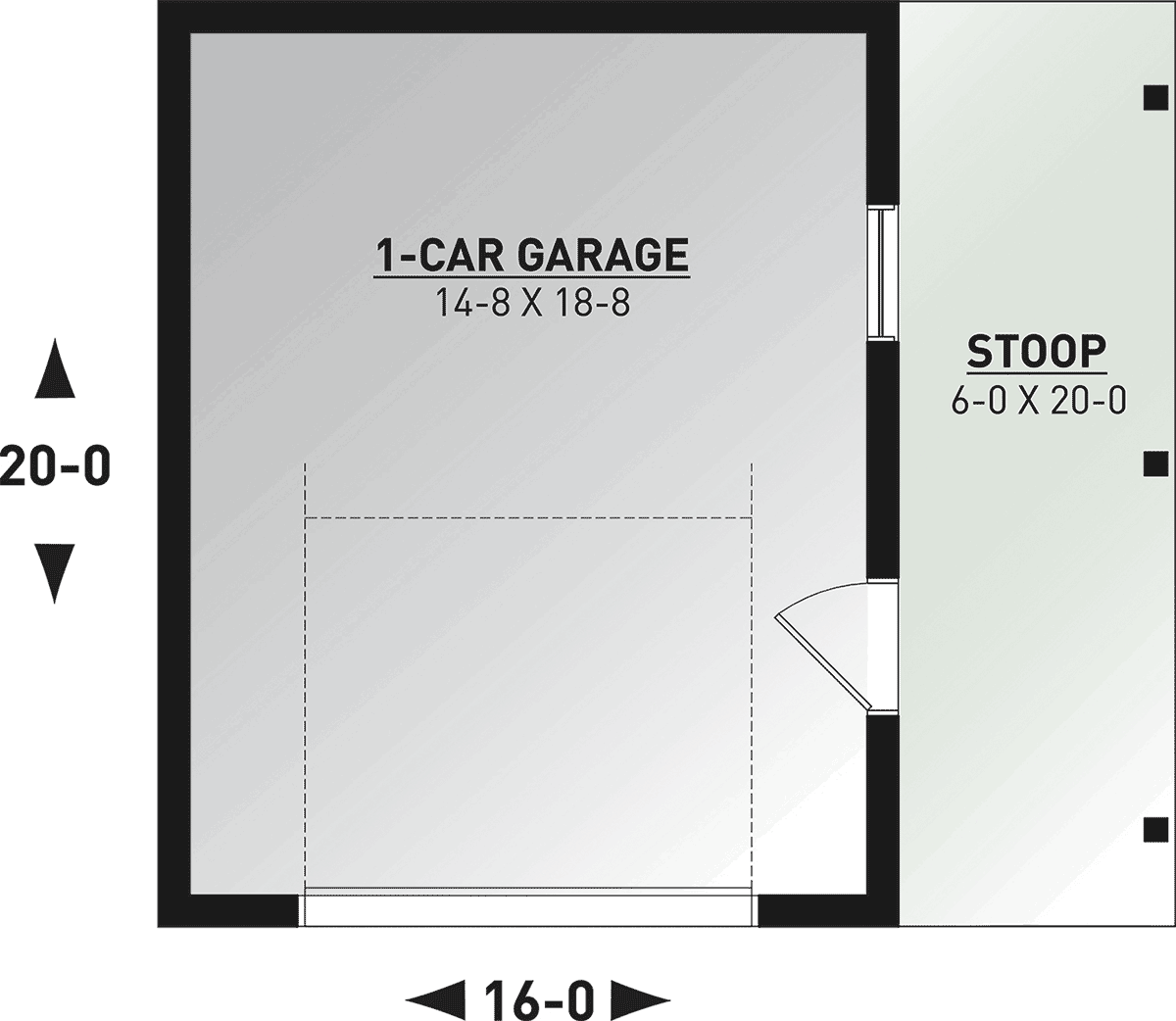 Garage Plan 76570 - 1 Car Garage Level One