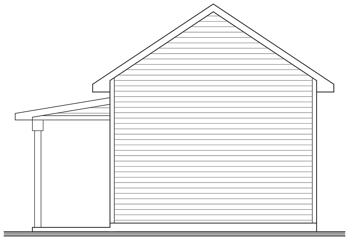 Country Craftsman Farmhouse Ranch Rear Elevation of Plan 76570