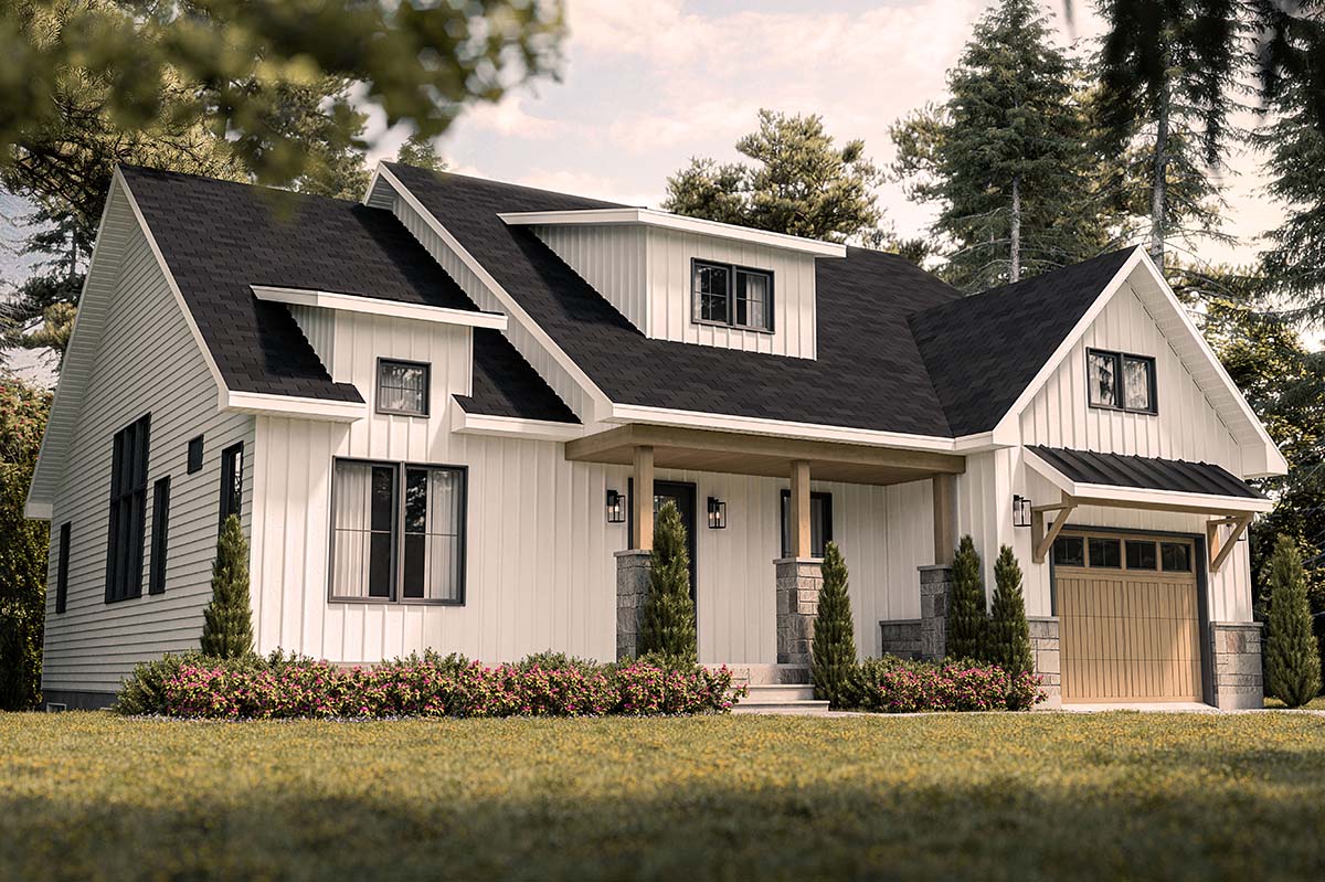 Craftsman, Farmhouse, Ranch Plan with 2814 Sq. Ft., 3 Bedrooms, 3 Bathrooms, 1 Car Garage Picture 2