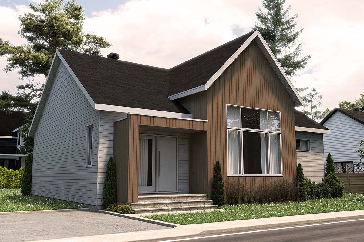 Contemporary, Cottage, Modern Plan with 1408 Sq. Ft., 2 Bedrooms, 1 Bathrooms Picture 2