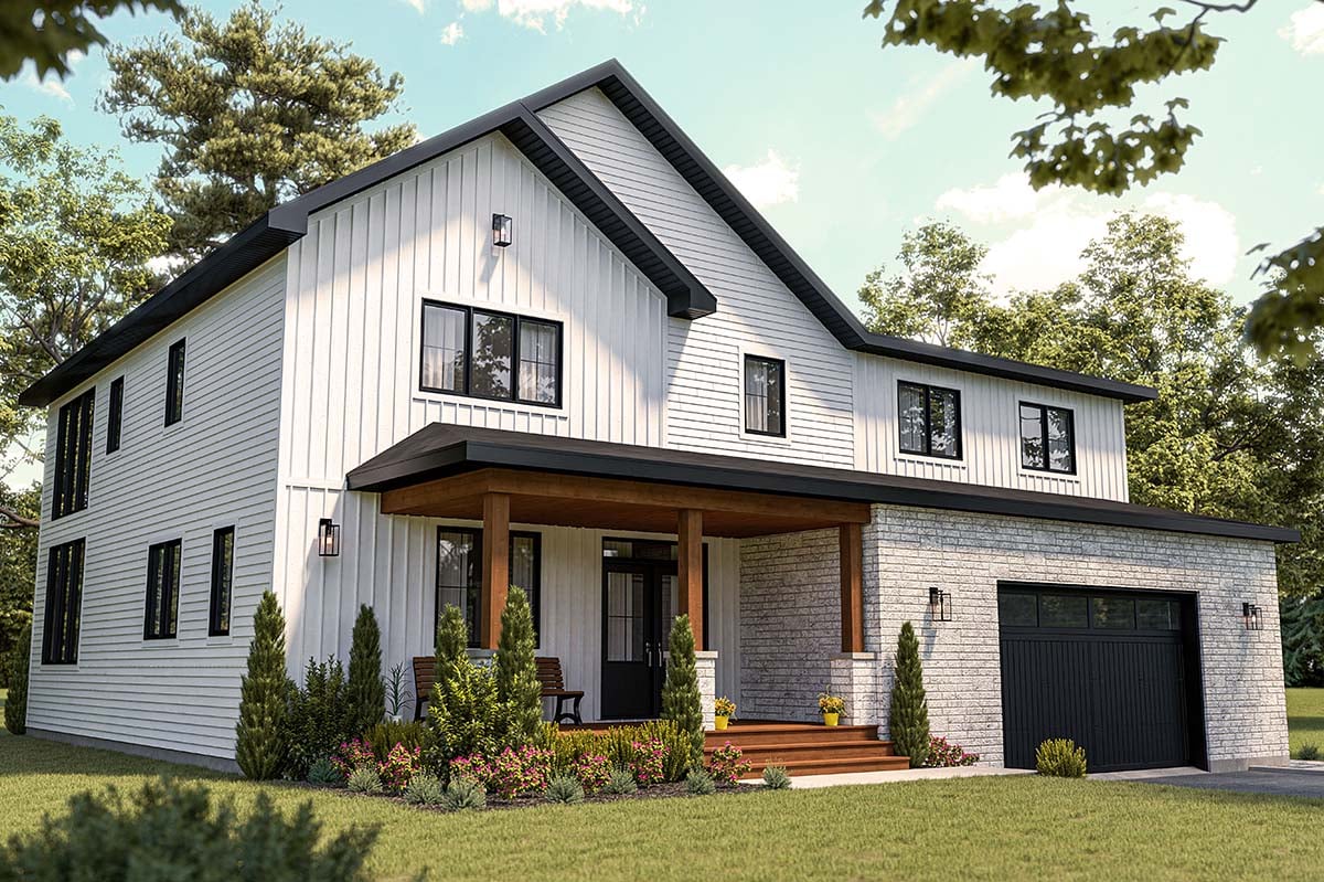 Country, Craftsman, Farmhouse Plan with 2885 Sq. Ft., 3 Bedrooms, 3 Bathrooms, 2 Car Garage Picture 3