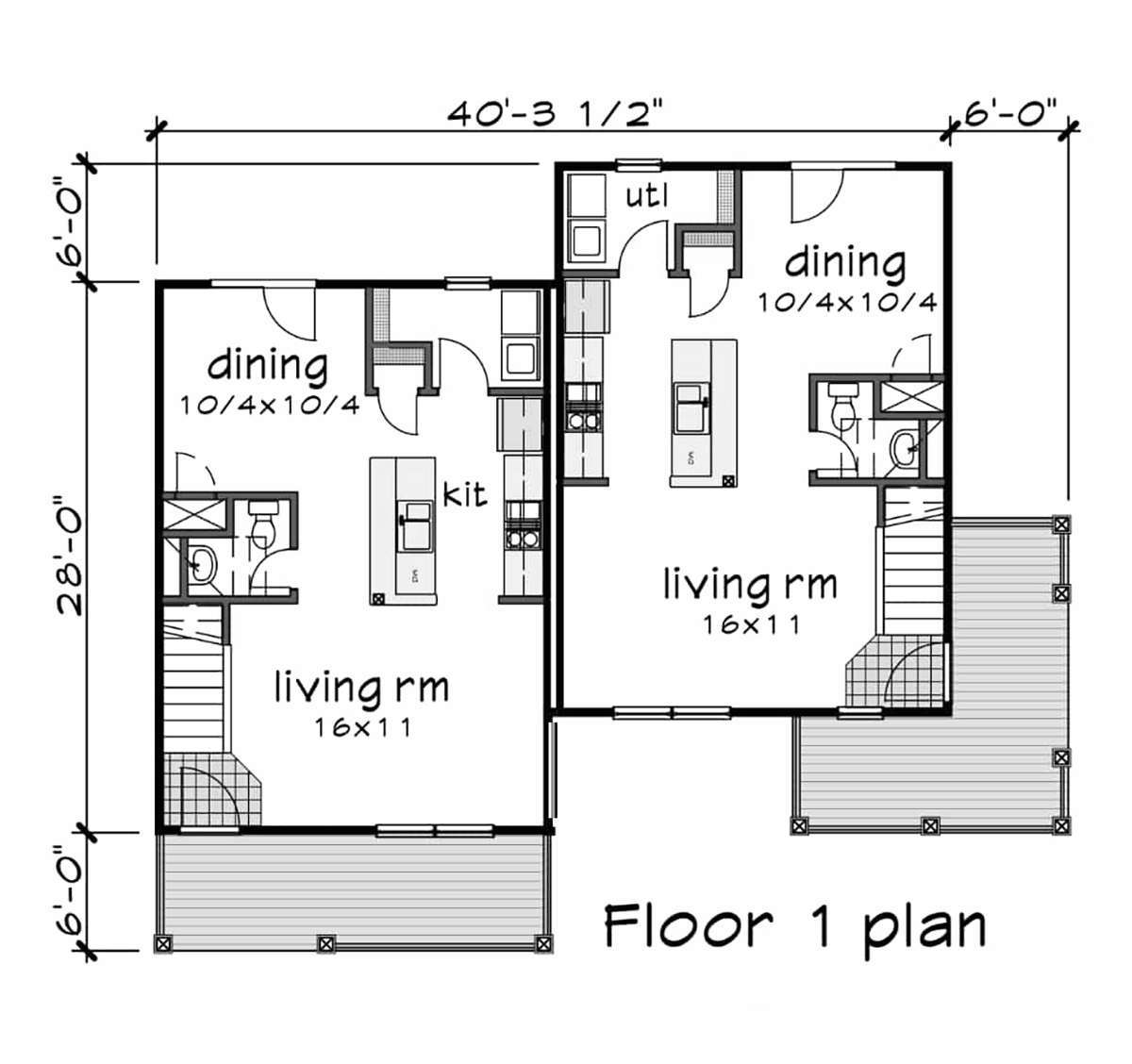 Bungalow Level One of Plan 76609