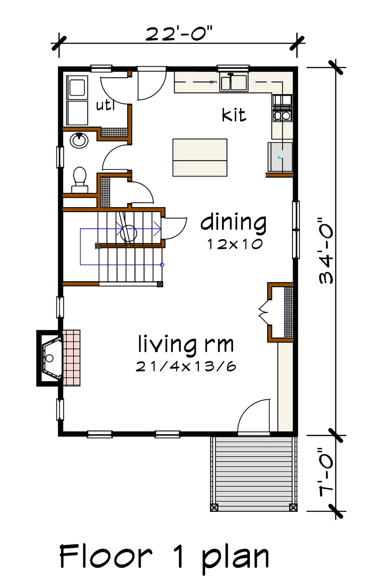 Contemporary Level One of Plan 76615
