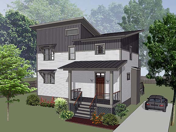 House Plan 76617 Elevation