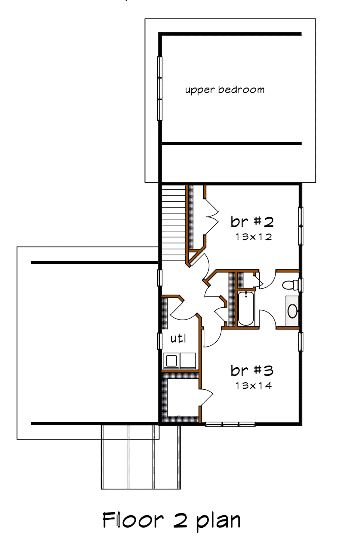 Contemporary Modern Level Two of Plan 76622