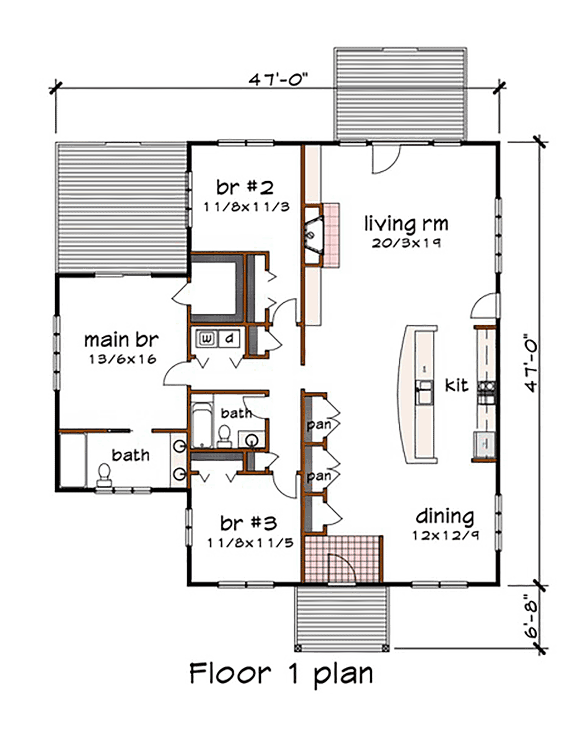Contemporary Modern Level One of Plan 76627