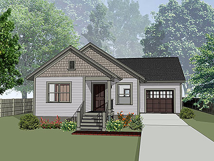 Bungalow Cottage Traditional Elevation of Plan 76629