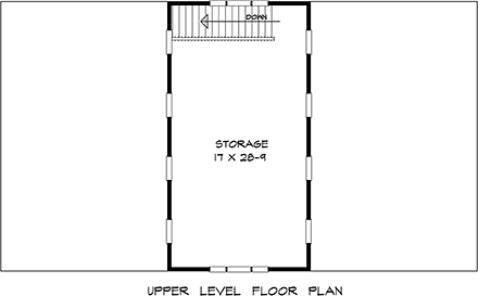 Garage Plan 76700 - 2 Car Garage Second Level Plan