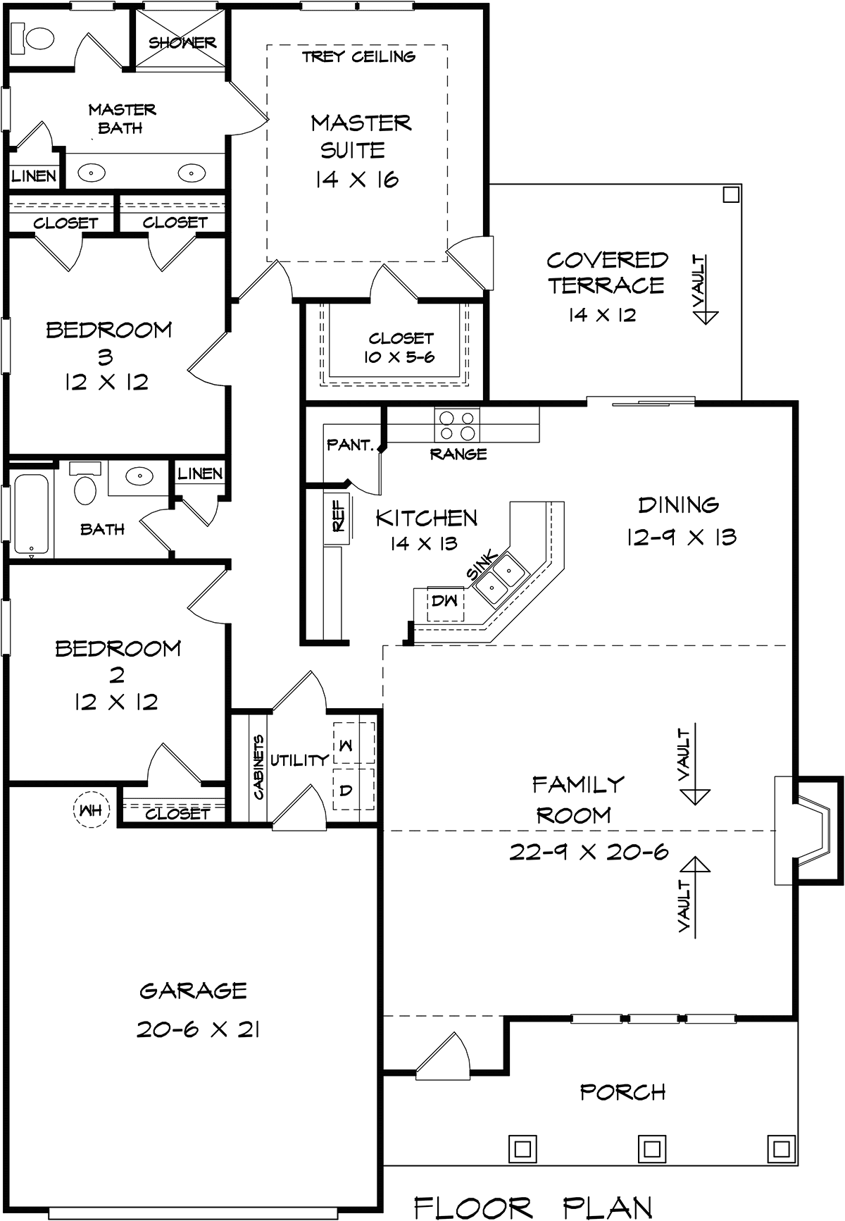 Craftsman Traditional Level One of Plan 76719