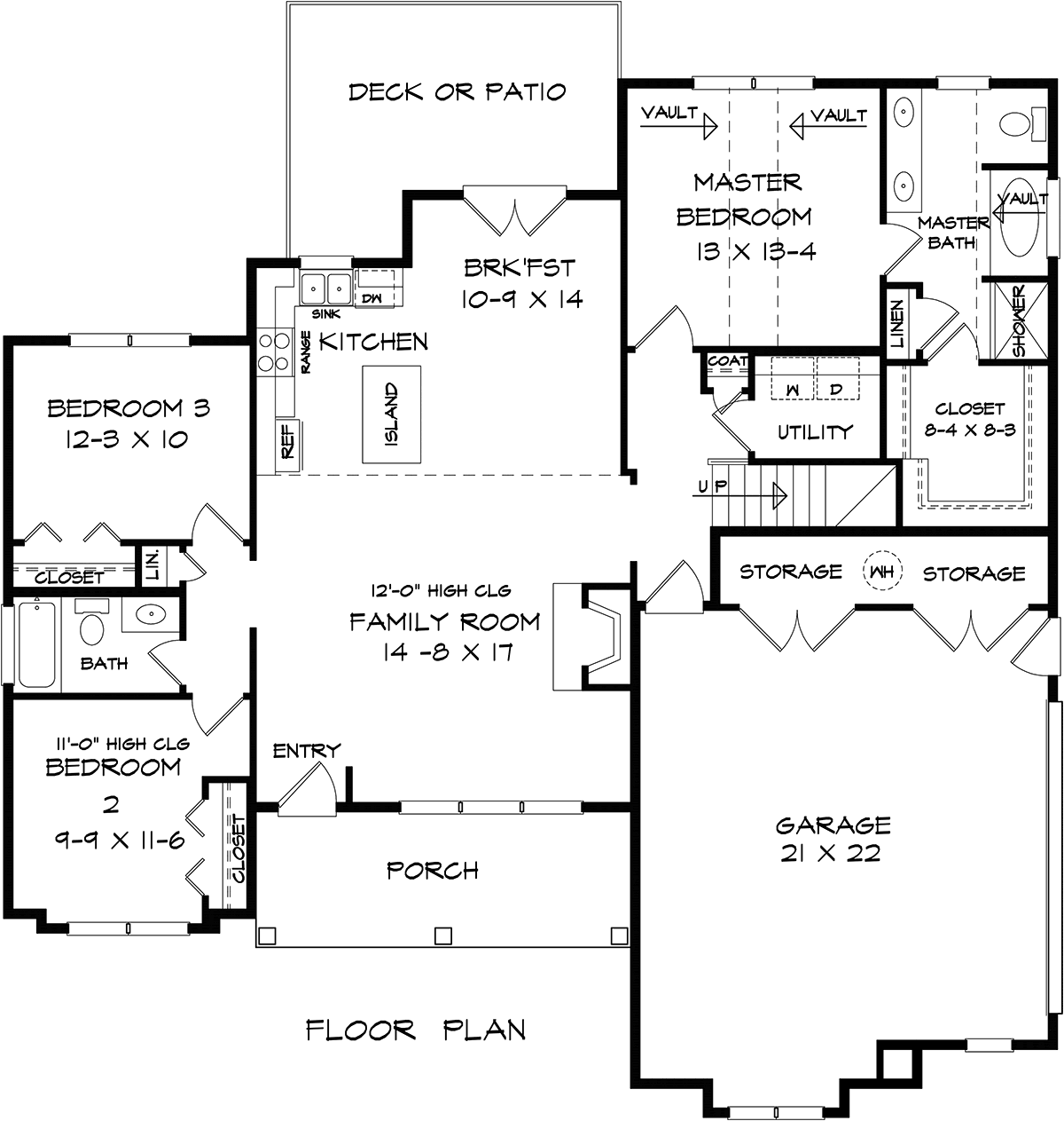 Craftsman Traditional Level One of Plan 76720