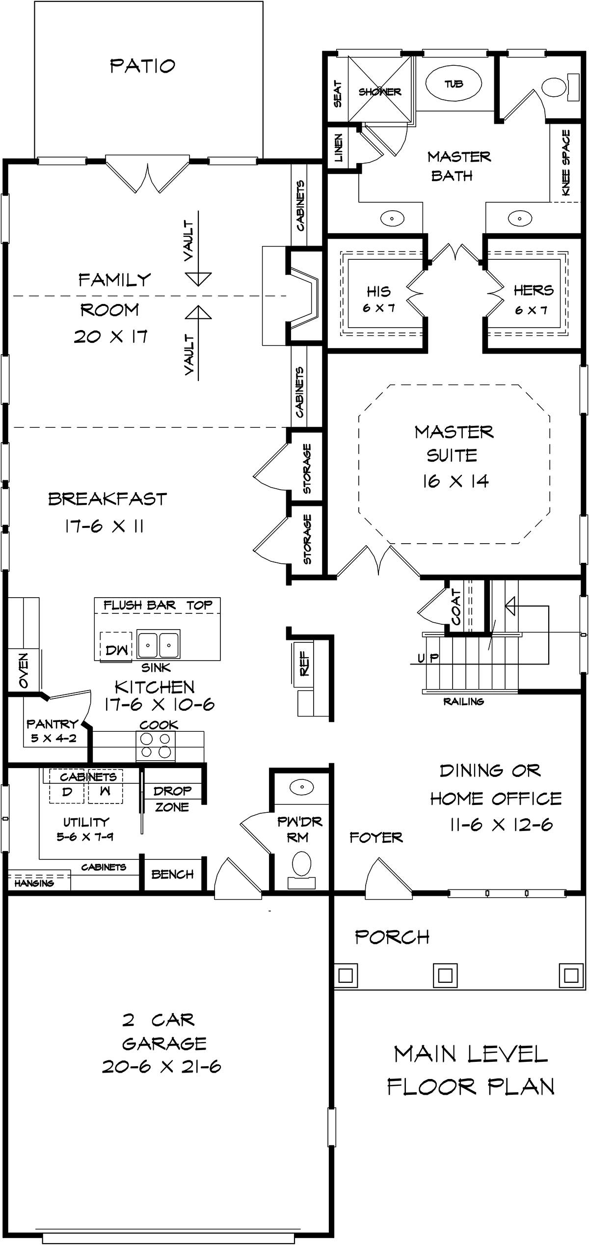 Bungalow Craftsman Traditional Level One of Plan 76722