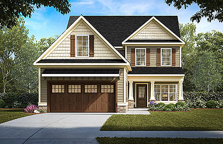 Bungalow Craftsman Traditional Elevation of Plan 76722