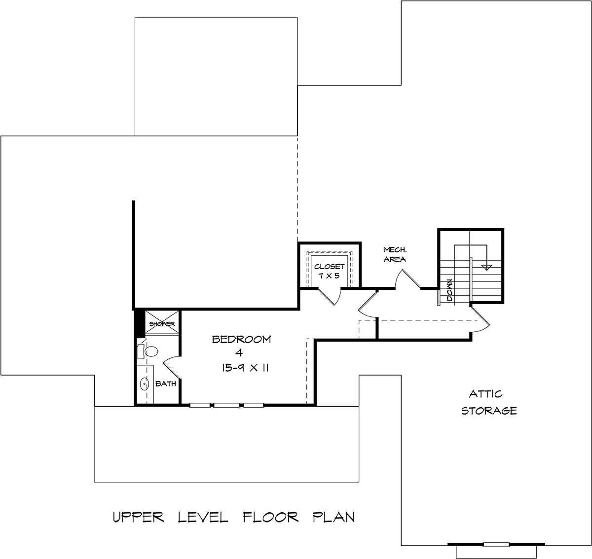 Craftsman Traditional Level Two of Plan 76723