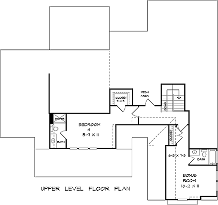 House Plan 76725 Second Level Plan