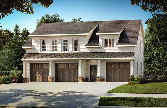 Garage-Living Plan 76729