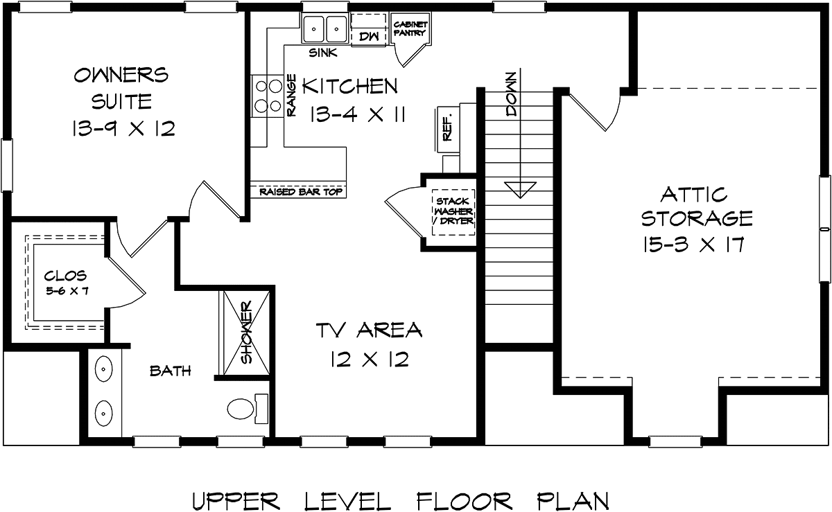 Garage-Living Plan 76731 Level Two