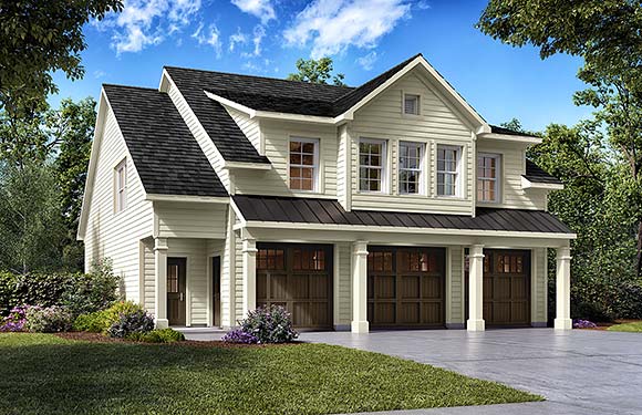 Garage-Living Plan 76740