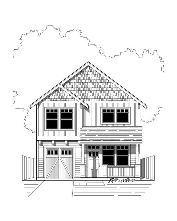 House Plan 76812 Elevation