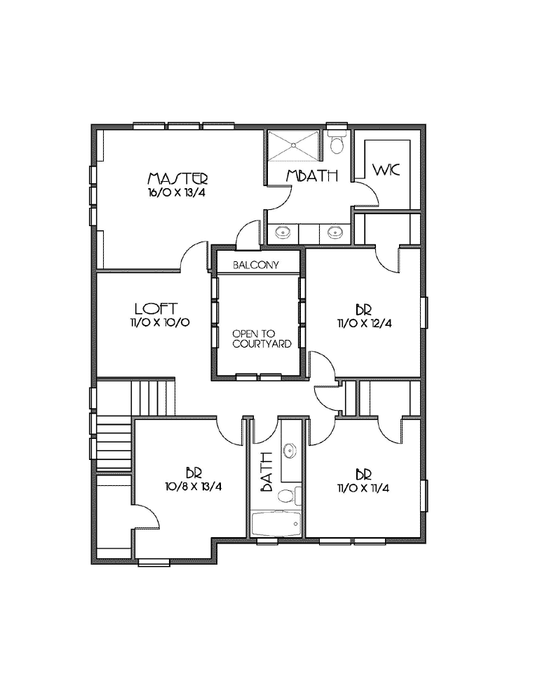 Craftsman Traditional Level Two of Plan 76824