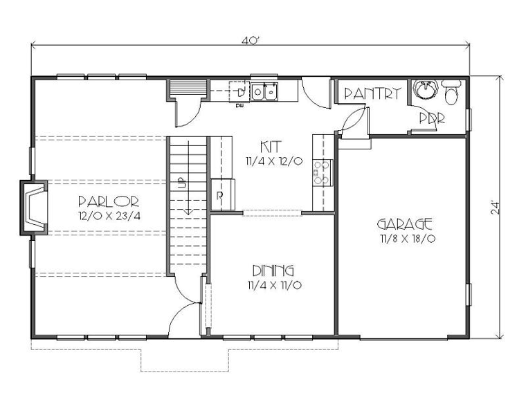 European Traditional Tudor Level One of Plan 76826