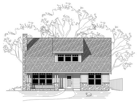 Craftsman Farmhouse Traditional Elevation of Plan 76827