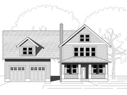 Bungalow Craftsman Elevation of Plan 76828