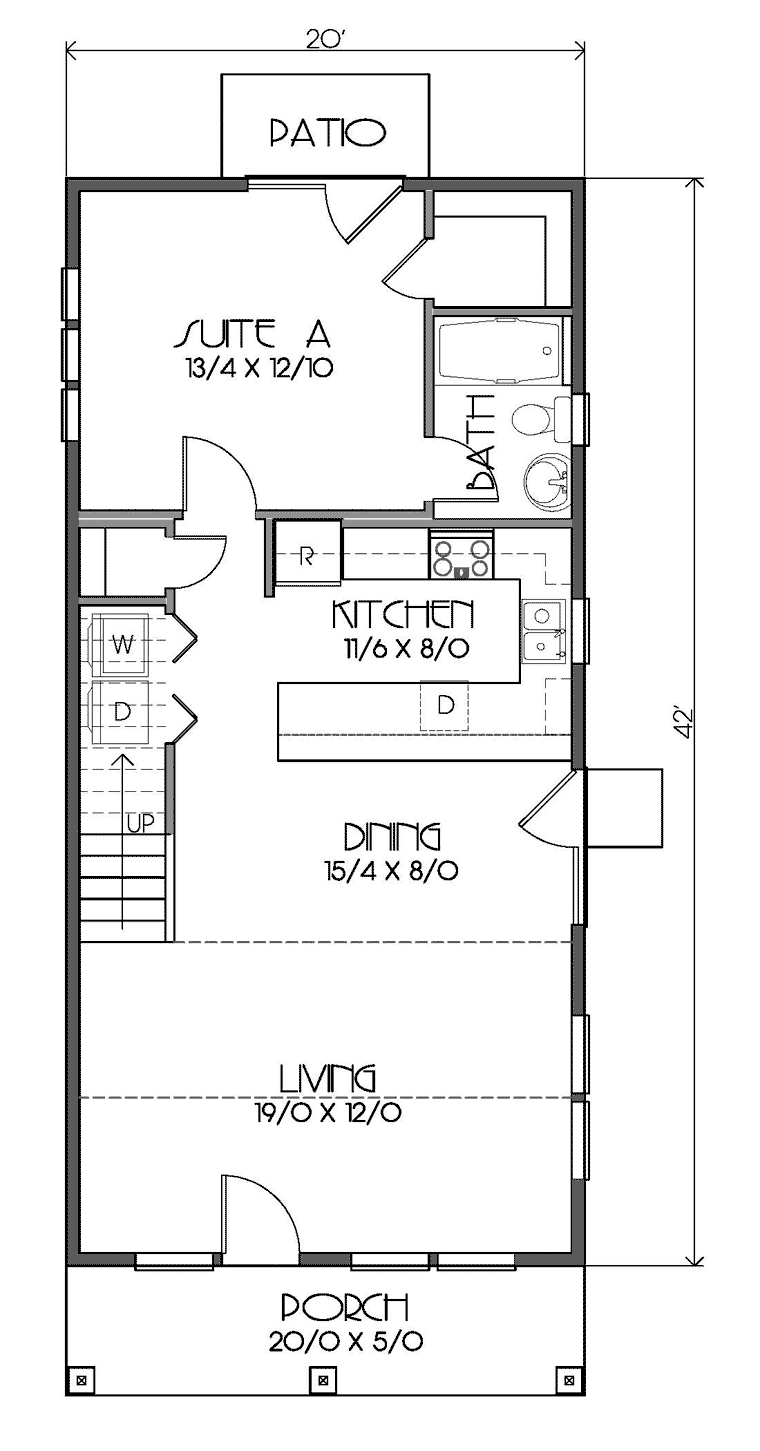 Bungalow Cottage Craftsman Level One of Plan 76829
