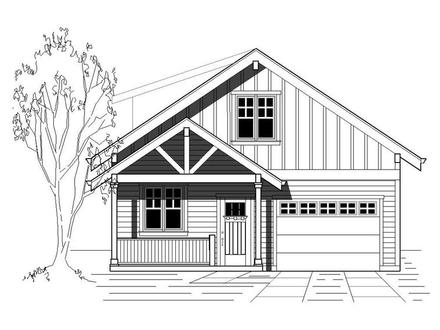 Bungalow Cottage Craftsman Elevation of Plan 76830