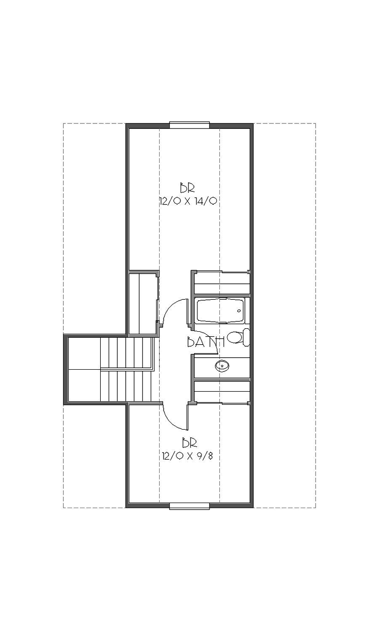 Bungalow Cottage Craftsman Level Two of Plan 76832