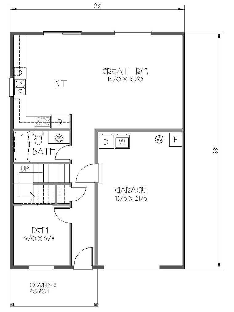 Bungalow Cottage Craftsman Level One of Plan 76833