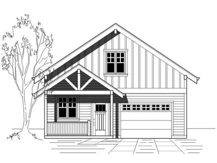 Bungalow Cottage Craftsman Elevation of Plan 76833