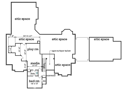 House Plan 76913 Second Level Plan