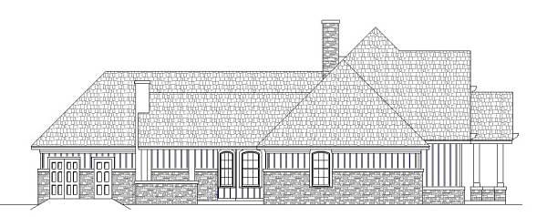 Craftsman, Traditional, Tudor Plan with 1938 Sq. Ft., 3 Bedrooms, 2 Bathrooms, 3 Car Garage Picture 3