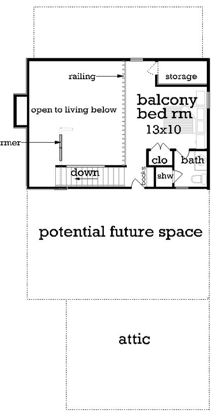 House Plan 76918 Second Level Plan