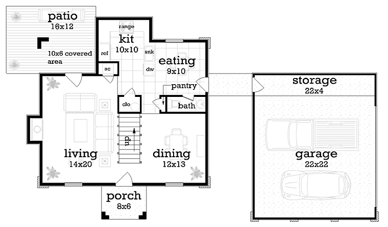 Colonial Southern Level One of Plan 76926