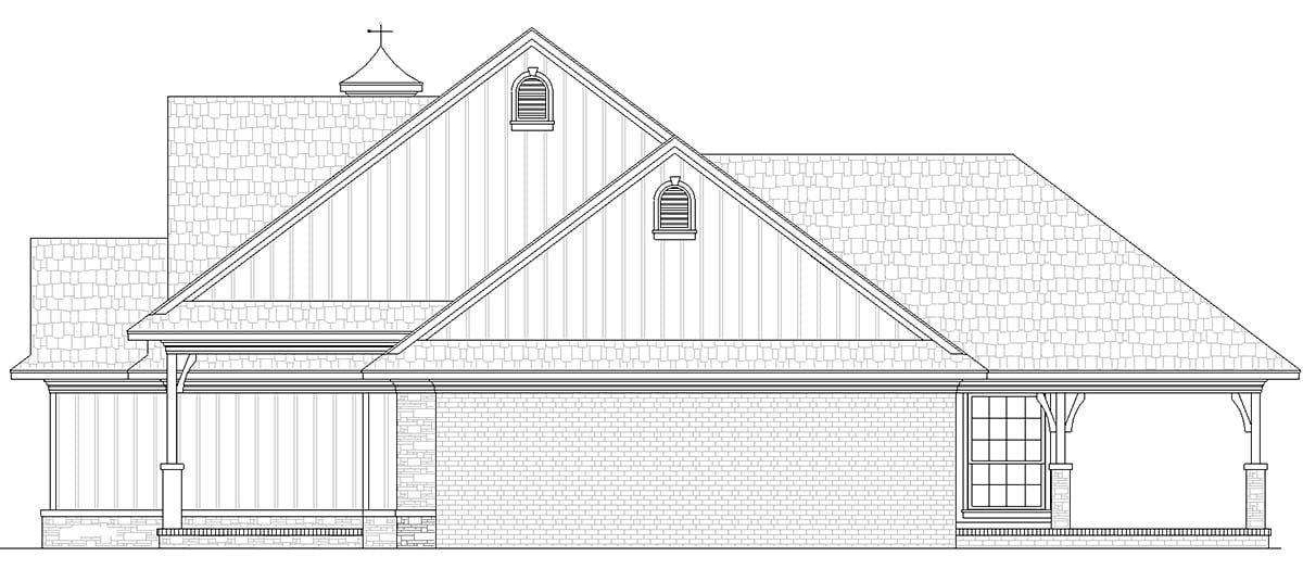 Country Plan with 2006 Sq. Ft., 3 Bedrooms, 3 Bathrooms, 2 Car Garage Picture 2